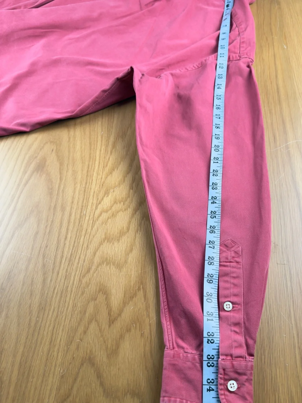 Ralph Lauren Blake 100% Cotton Long Sleeve Button Down - Pink/Rosewood - Men's L